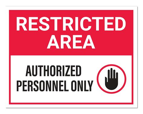 Buy Restricted Area Authorized Personnel Only Sticker Signs Pack Of