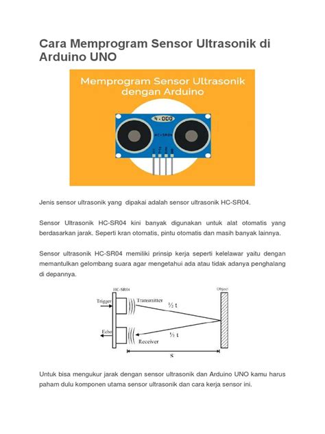 Cara Memprogram Sensor Ultrasonik Di Arduino Uno Pdf