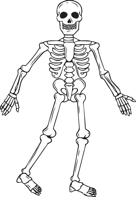 Free Printable Skeleton Halloween Coloring Page For Kids 2 Supplyme