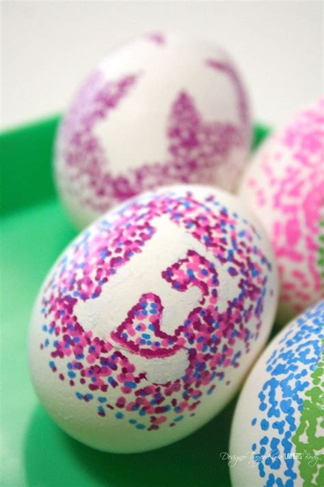 Easy Dotted Sharpie Easter Eggs Fun And Affordable Designer Trapped In