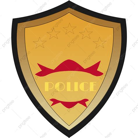 Police Shield Badge Clipart Hd Png Black Gold Police Badge Clip Art
