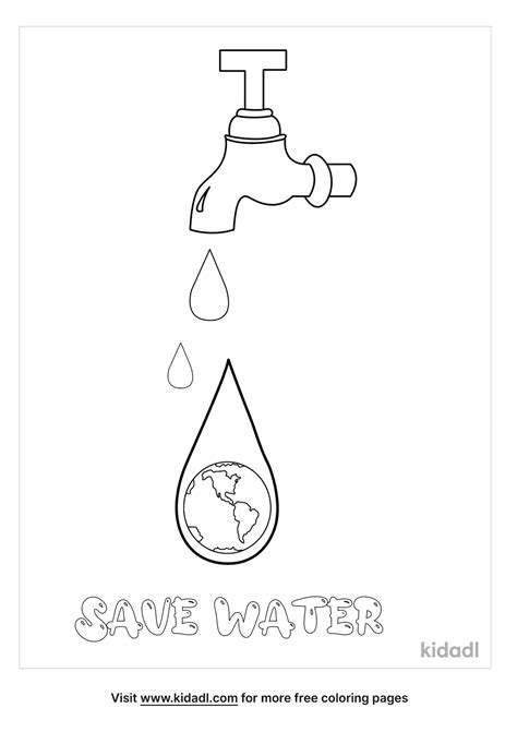 Free Save Water Coloring Page Coloring Page Printables Kidadl