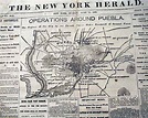 Map of the fall of Puebla in Mexico... - RareNewspapers.com
