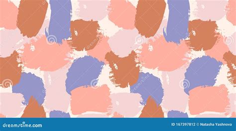 Abstract Artistic Seamless Pattern With Nude Color Stock Vector