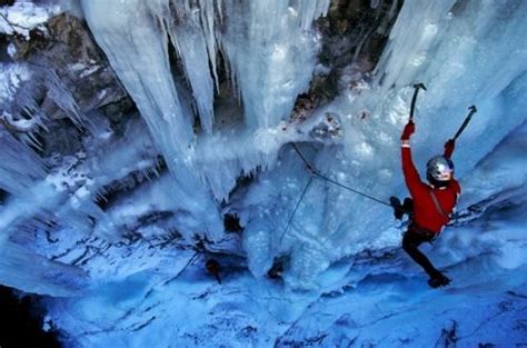 Ice Climbing Looks A Bit Chilly Ice Climbing Extreme Sports