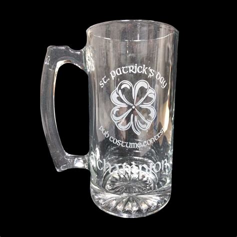 Engraved Glass Beer Mugs