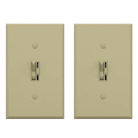 Elegrp Slide Toggle Dimmer Switch Single Pole And 3 Way Wall Plate