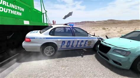 Car And Train Crossing Accident 1 Crash Crazy Drive Beamng Drive