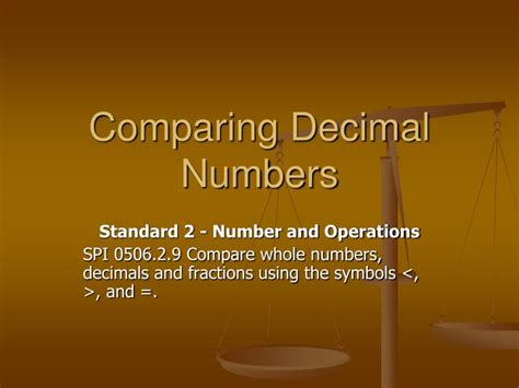 Ppt Comparing Decimal Numbers Powerpoint Presentation Free Download