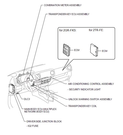 Toyota Tacoma 2015 2018 Service Manual Parts Location Engine