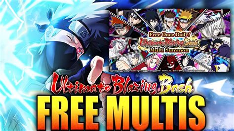 Free Blazing Bash Multi Summons Naruto Ultimate Ninja Blazing Youtube