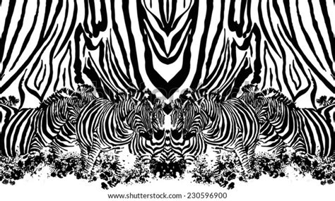 Zebra Leopard Print Vectorreflected Stock Vector Royalty Free