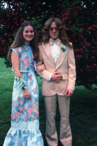 Picture courtesy of richard glover. 70's Prom Fashion | Holy hair... on both of them ...