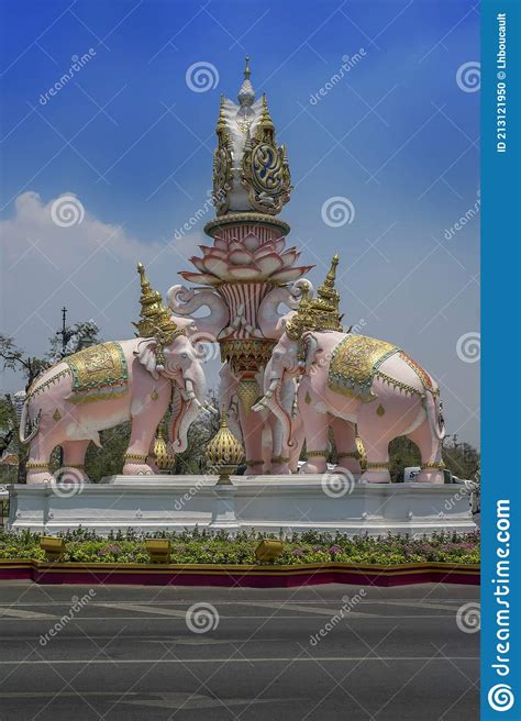 Pink Elephant Statue Editorial Image Image Of Bhumibol 213121950
