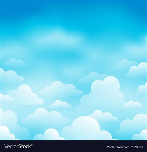 Sky And Clouds Theme Image 1 Vector Image On Vectorstock Clouds Sky