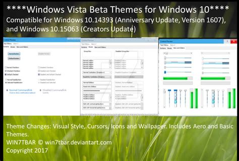 Windows Vista Beta Themes for Windows 10 by WIN7TBAR on DeviantArt