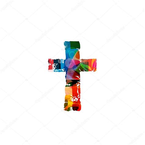 Pictures Colorful Cross Colorful Cross Illustration — Stock Vector