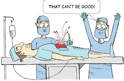 Incompetent Doctors Performing Surgery Cartoon By CoolFRI Redbubble
