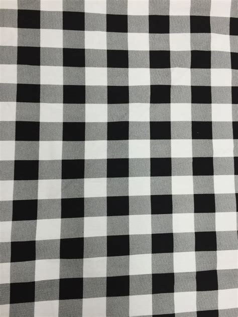Black And White Checkered Polycotton Fabric Sold By The Yard