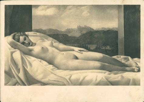 Erotik Nackt Nude nackte Frau vor bergpanorama Gemälde München