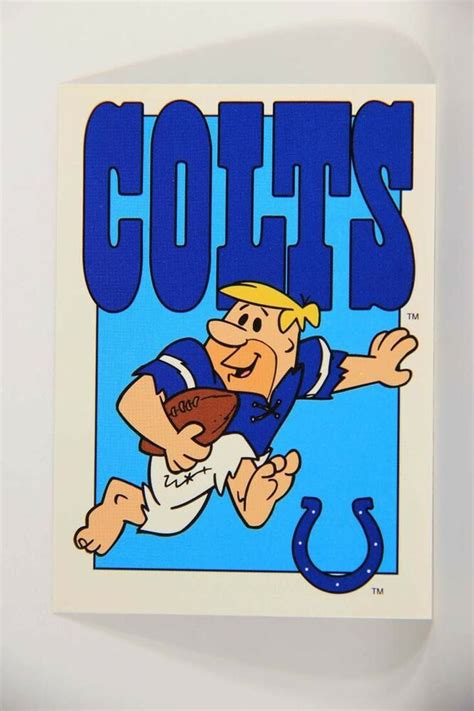 The Flintstones Nfl 1993 Trading Card 67 Indianapolis Colts Team Stats