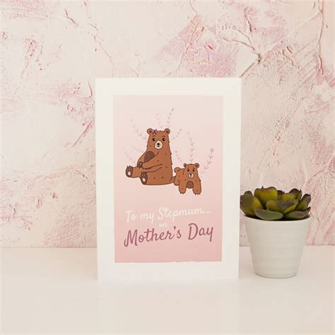 To My Stepmom Mothers Day Greetings Card Mothering Sunday Etsy
