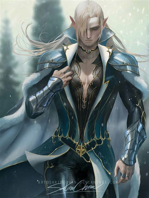 Art Blue With Images Fantasy Art Men Male Elf Elf Warrior