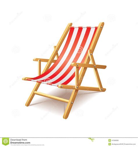 Download pool party stock vectors. Deck Chair Isolated On White Vector Stock Vector - Image ...