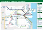 Map of Dublin train: railway lines and railway stations of Dublin