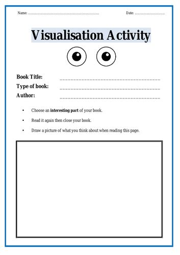 Visualisation Worksheets Reading Activities Teaching Resources
