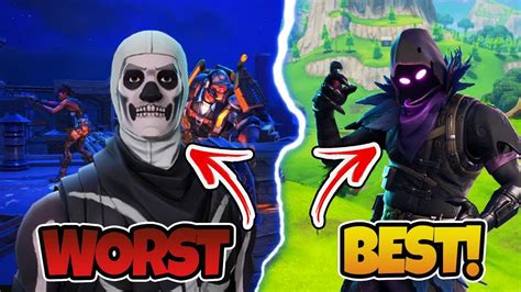 Ranking Every Skin From Worst To Best Fortnite Battle Royale Youtube