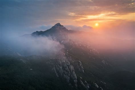 Nature Photography Landscape Sunset Mountains Mist