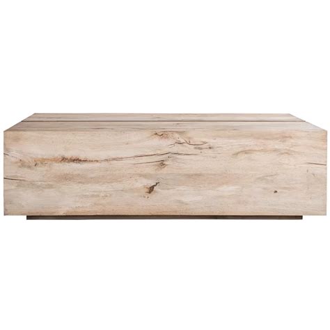 A wood coffee table makes for a sturdy and reliable choice. Tacto Solid Wood Block Coffee Table | Stone coffee table ...