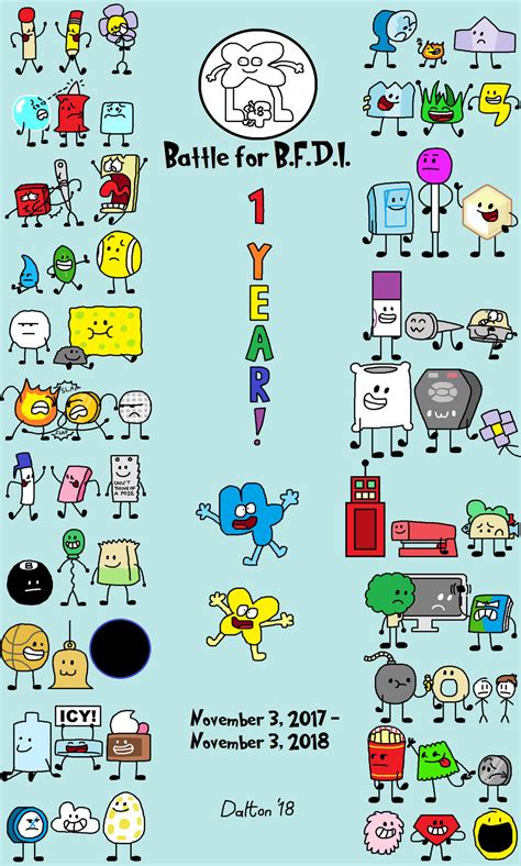 Super Belated 1st Anniversary of Battle for BFDI by TheRandomDevianter2 ...
