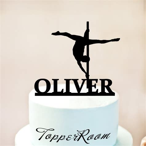 Personalized Pole Dancer Cake Toppermale Stripper Pole Etsy