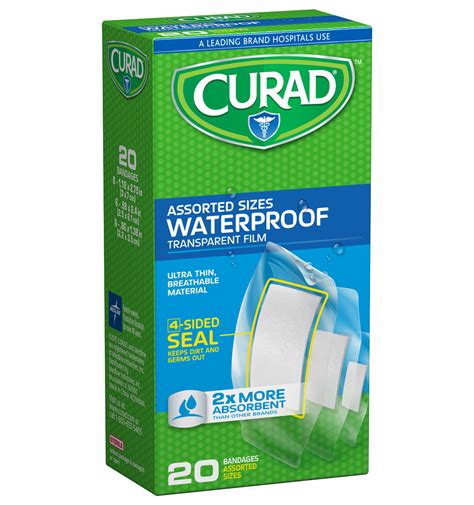 Waterproof Bandages, Assorted Sizes, 20 count | Curad Bandages Official ...