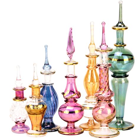 Buy Nilecart Egyptian Perfume Bottles Wholesale Mix Collection Set Of 12 Hand Blown Decorative