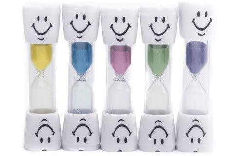 5 X Assorted Colors Smile Toothbrush Timer Childrens Kids 2 Minute