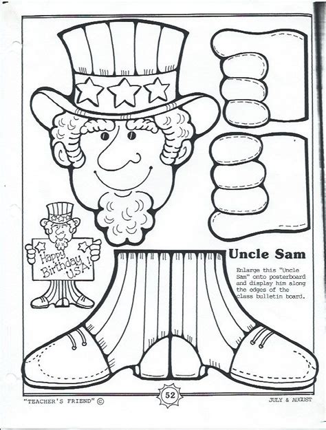 Printable Coloring Pages Of Uncle Sam