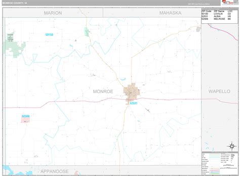 Monroe County Ia Wall Map Premium Style By Marketmaps