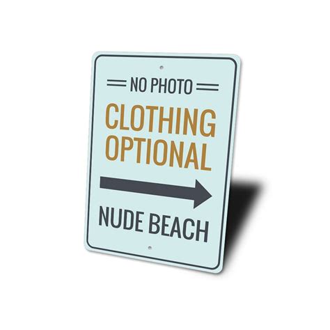 Lizton Sign Shop Inc Clothing Optional Nude Beach Sign Wayfair Canada