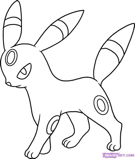 How To Draw Umbreon Step By Step Pokemon Characters Anime Draw