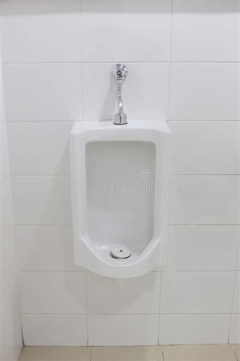 Modern Urinal In Men Bathroom Stock Photo Image Of Lavatory Public