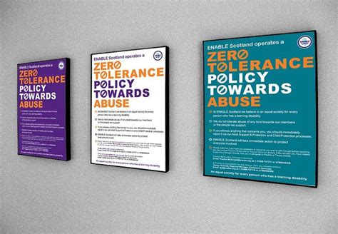 Zero Tolerance Policy Signage Information Poster Signage Tolerance