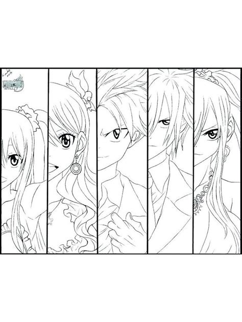 Anime Coloring Pages Free Fairy Tail Anime Fairy Coloring Pages
