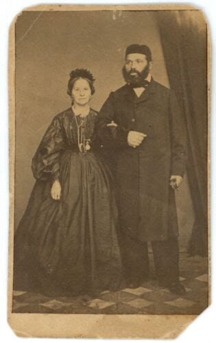 Circa 1860s Increadible Rare Antique Cdv Of Older Interracial Couple