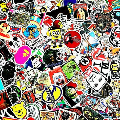 Stickers 100 Skateboard Laptop Decals Luggage Dope Sticker