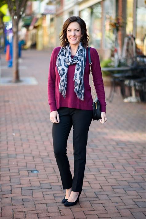 Fall Work Wear Outfit With Loft Scuba Skinny Pants