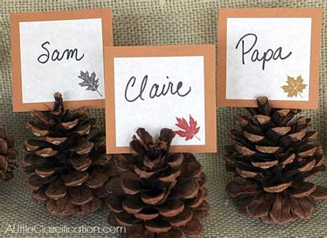 A place for diy craft tutorials to help you make something special and handmade. 24 Simple DIY Ideas for Thanksgiving Place Cards - Amazing DIY, Interior & Home Design