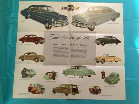1950 Chevrolet Bel Air Styleline Fleetline Car Dealer Showroom Sales